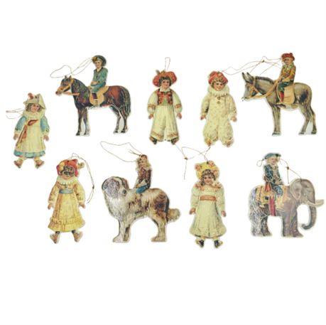 VTG 90's Shackman Cardboard Ornaments