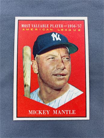 1961 Topps Mickey Mantle MVP Card