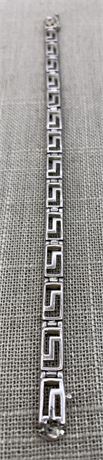 Sterling Silver 11.8 Gram Greek Key Link Bracelet