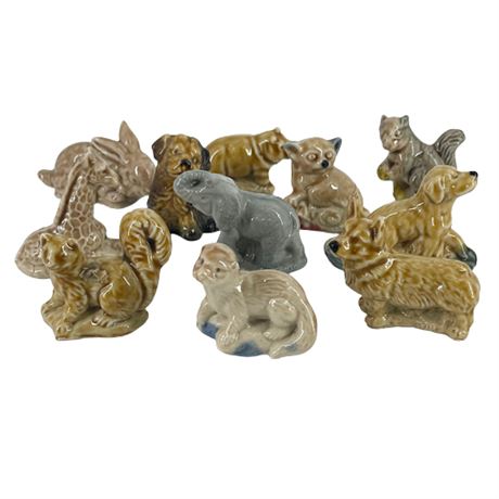 Vintage Wade England Miniature Ceramic Animal Figurines Lot 2 of 2