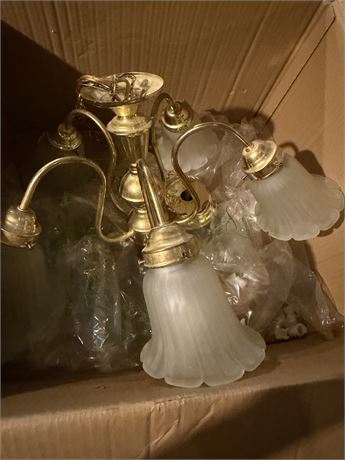 Chandelier w/Tulip Shades