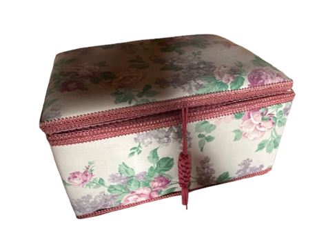 Vintage cloth covered Hanky box