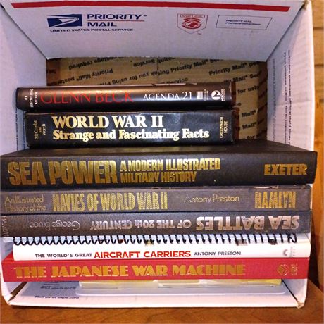 World War II & Naval History Book Lot – Sea Power, Battles, Aircraft Carriers &