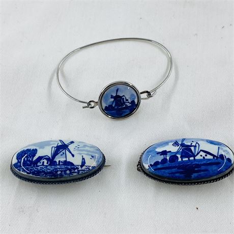 Vintage Blue Delft Jewelry