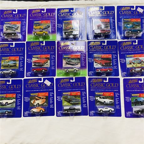 15 Johnny Lightning Classic Gold Collection Cars