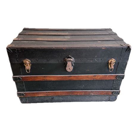 Antique Wooden Steamer Trunk