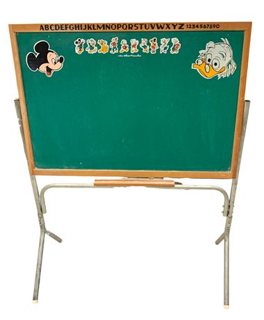Mid Century 51” x 41” x 18” Walt Disney Mickey Mouse Children’s Chalk Board