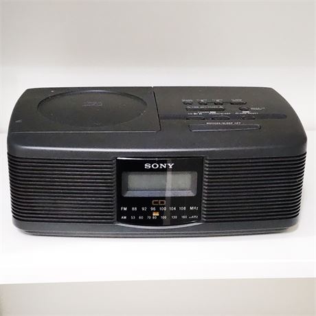 Sony AM/FM Stereo CD Player Clock Radio Dual Alarm