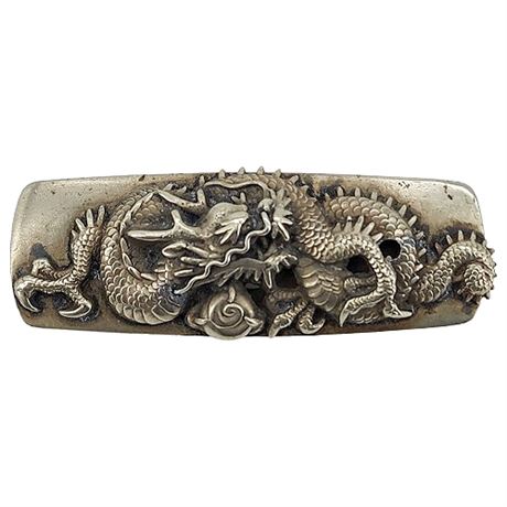 Vtg Handmade Japanese Dragon Brooch