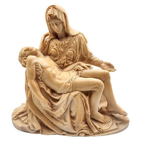Vintage Cast Resin Michelangelo's Pieta Statuette