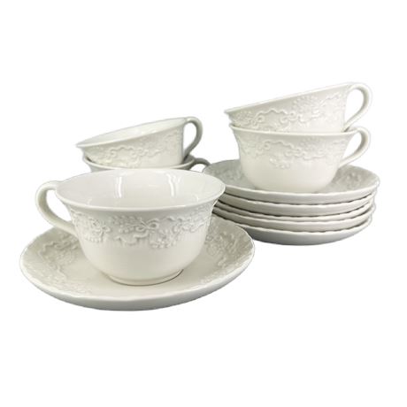 Lot of Ralph Lauren "Claire" Cups & Saucers by Wedgwood