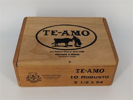 Te-Amo "I love you" Mexican Cigar Box Wood