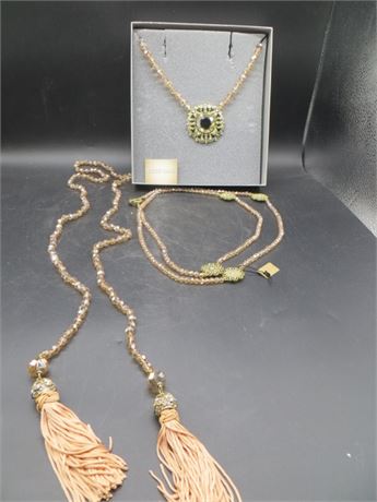 Heidi Daus 3 Crystal Necklaces NIB