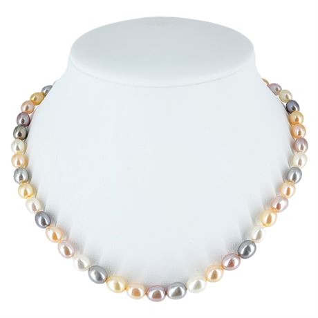 HONORA Freshwater Pearl Necklace w/ Sterling Clasp
