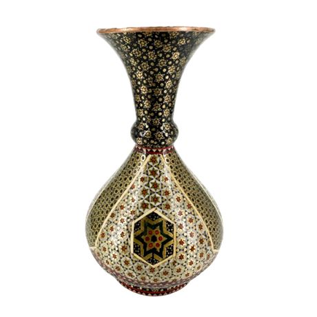 Persian Khatam Copper Vase