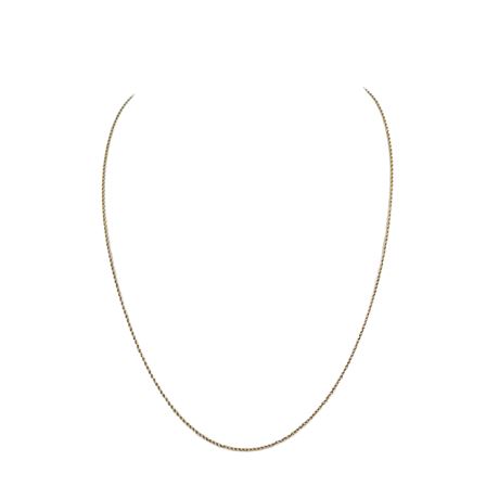 14K Yellow Gold Rope Chain Necklace
