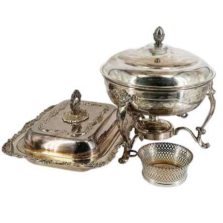 Lot of Silver Plated Serving Ware