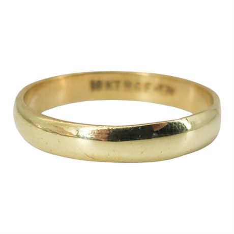 Vintage UNCAS Karatclad 18K Heavy Gold Electroplate Band Ring, Sz 11.25