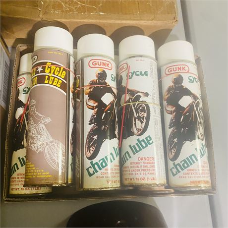 9 NOS Chain Lube Cans