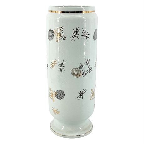 Mid-Century Japan Atomic Starburst Ceramic Flower Vase