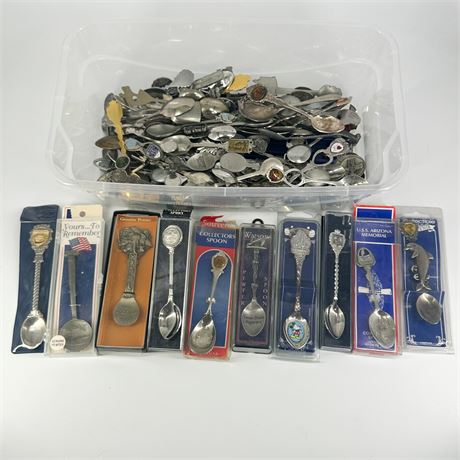 Lot of Assorted Souvenir Spoons from Travels around the World