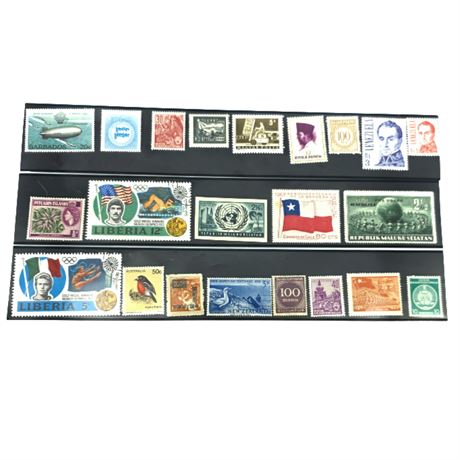 Lot of Foreign Stamps - Unused, Never Hinged