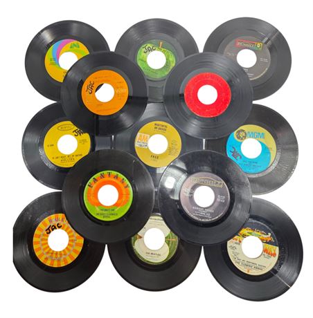 Lot of VTG 45 Records - Beatles, Mama Cass, CCR