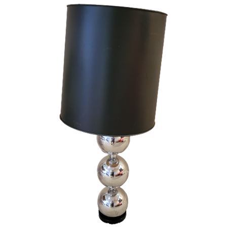 Mid-Century Modern Chrome Stacking Ball Table Lamp