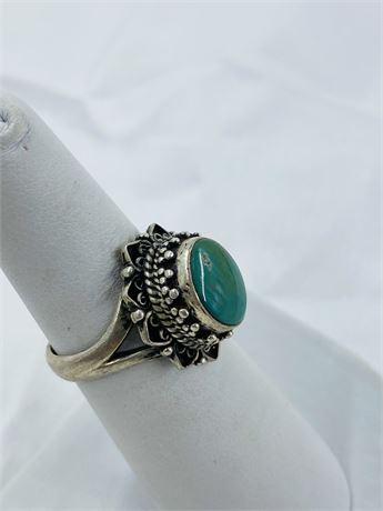 8g Sterling Turquoise Ring Size 7.5
