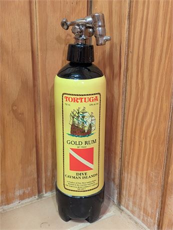 Empty 13" T Ceramic Tortuga Gold Rum Dive Bottle