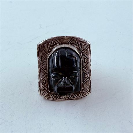 20.5g Antique Mexican Sterling Ring Size 6.5
