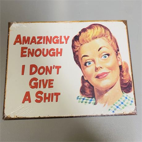 12.5x16” ‘Don’t Give A Sh*t’ Retro Sign