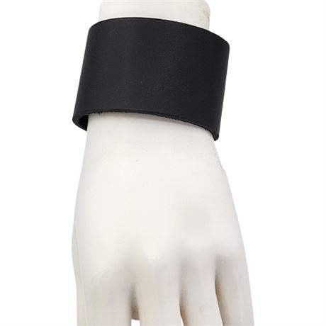 Wide Leather Wrist Cuff