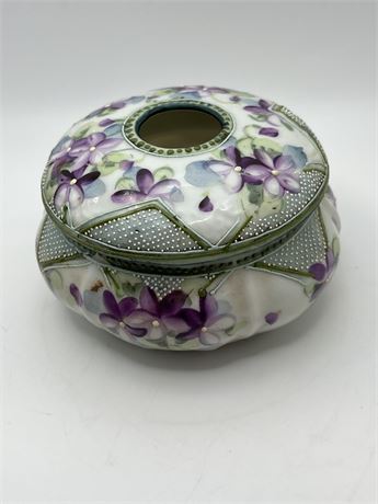 Handpainted vintage 1930’s hair receiver