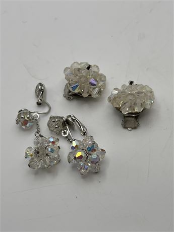Crystal earrings lot