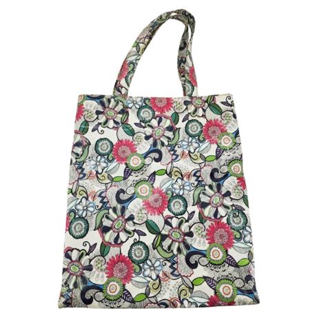 Vintage Inspired Paperchase Vinyl Coated Flower Power Tote Bag
