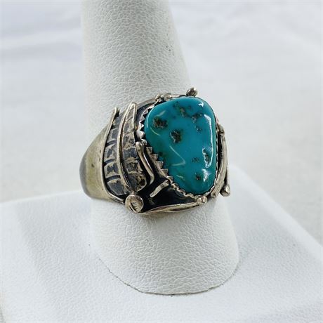 Awesome 13g Navajo Sterling Ring Size 11