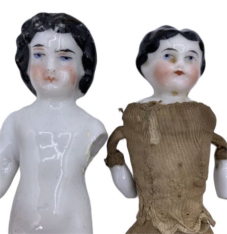 41 pc Lot of Antique to Vintage Doll Bodies & Parts, Frozen Charlotte