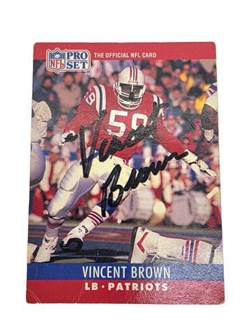 Hand Signed Vincent Brown Autographed Baseball Card