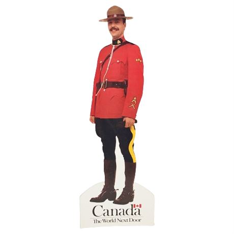 Vintage Canadian Mountie Tabletop Tourism Standee