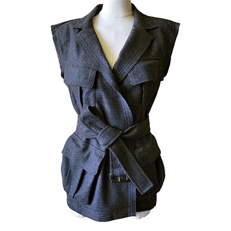 Donna Karen Casual Luxe (White Label) Italian Wool Blend Vest