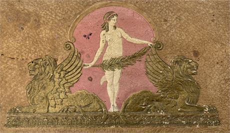 Winged Lion & Goddess Art Deco era Jewelry Box