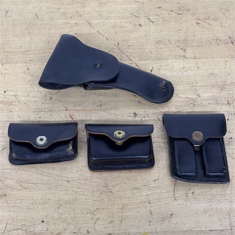 Leather Holster and Ammo Pouches