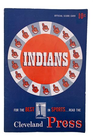 1953 Cleveland Indians Chief Wahoo Official 10 cent Baseball Score Book