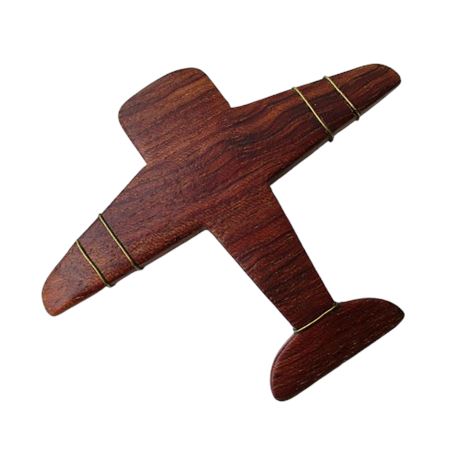 Vintage AIRPLANE Handcrafted Wood Pin