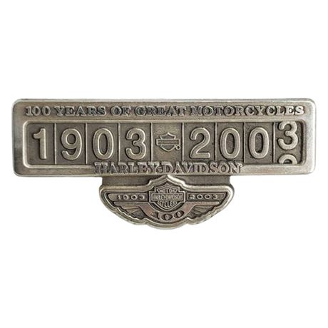 Vintage Sterling Silver Harley-Davidson Limited Edition 100 Year Lapel Pin