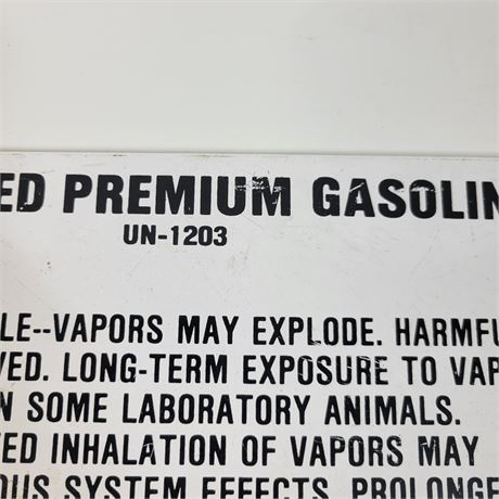 Great Lakes VNTG - Unleaded Premium Gasoline UN-1203 Sign