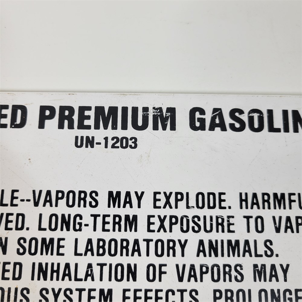 Great Lakes VNTG - Unleaded Premium Gasoline UN-1203 Sign