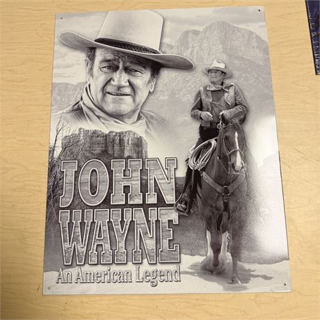 John Wayne 12.5x16” Retro Metal Sign