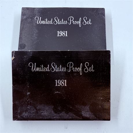 2x 1981 US Mint Proof Sets